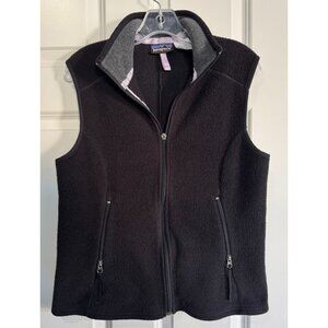 Patagonia Synchilla Fleece Vest Black Full Zip Vintage 25163 *FLAW* Women's L